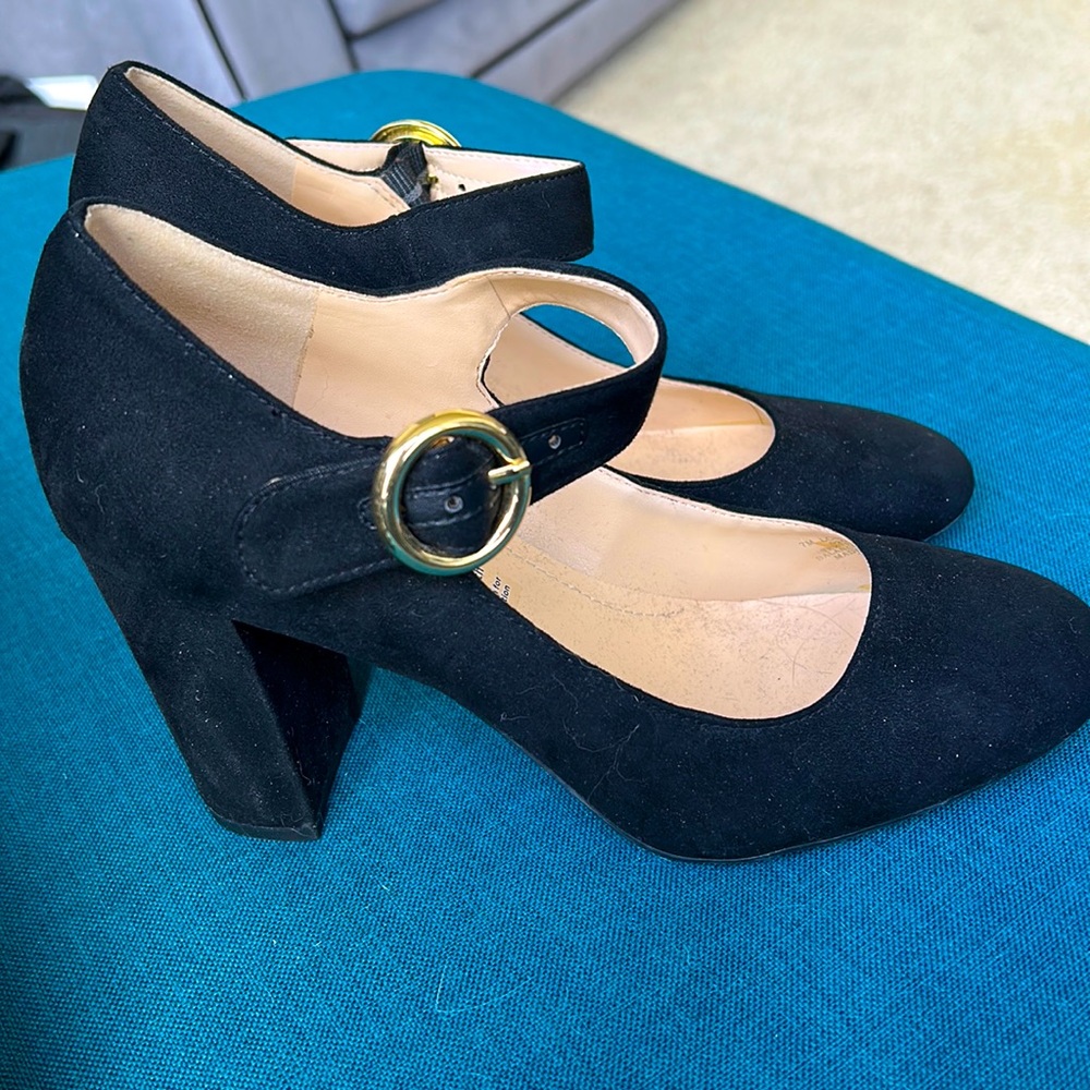 Worn once beautiful Liz Claiborne suede Mary Janes.